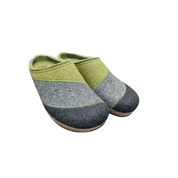 Haflinger Wool Clogs Green Gray Womens Size  7 NEW TAGS - Picture 2 of 9
